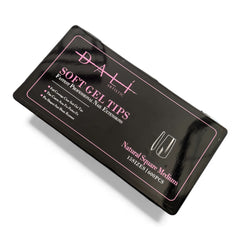 Natural Square Medium Soft Gel Tips - 15 Sizes (600pcs)