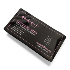 Natural Stiletto long Soft Gel Tips - 15 Sizes (300pcs)