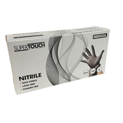 Supertouch Powder Free Nitrile Gloves Black (box of 100)
